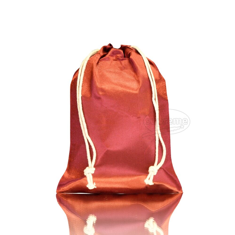 dyed-synthetic-satin-drawstring red dyed synthetic satin bags