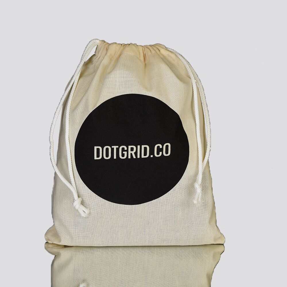 natural-cotton-dot-grid-drawstring-bag natural cotton dot grid drawstring bag