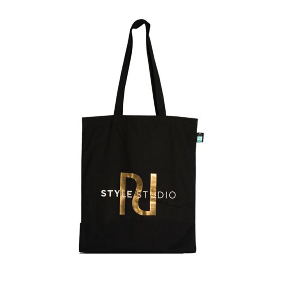 printed-cotton-tote-bags-with-gusset-and-long-handles london tote bag black colour