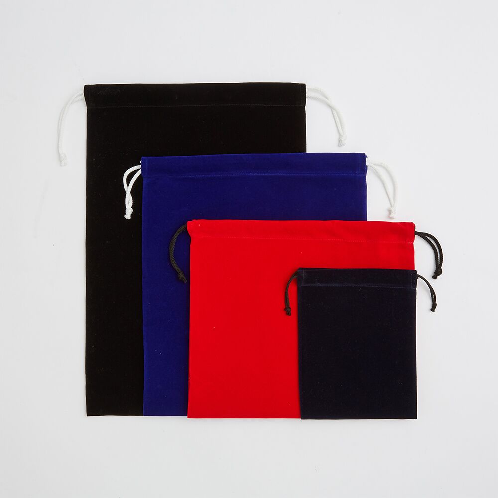 velvet-drawstring-bags-any-size-print-wholesale luxurious velvet drawstring bags from mini to small and medium to large from an Ethical manufacturer in UK