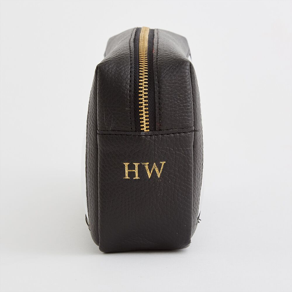 customised vegan leather small wash bag customised vegan leather small wash bag