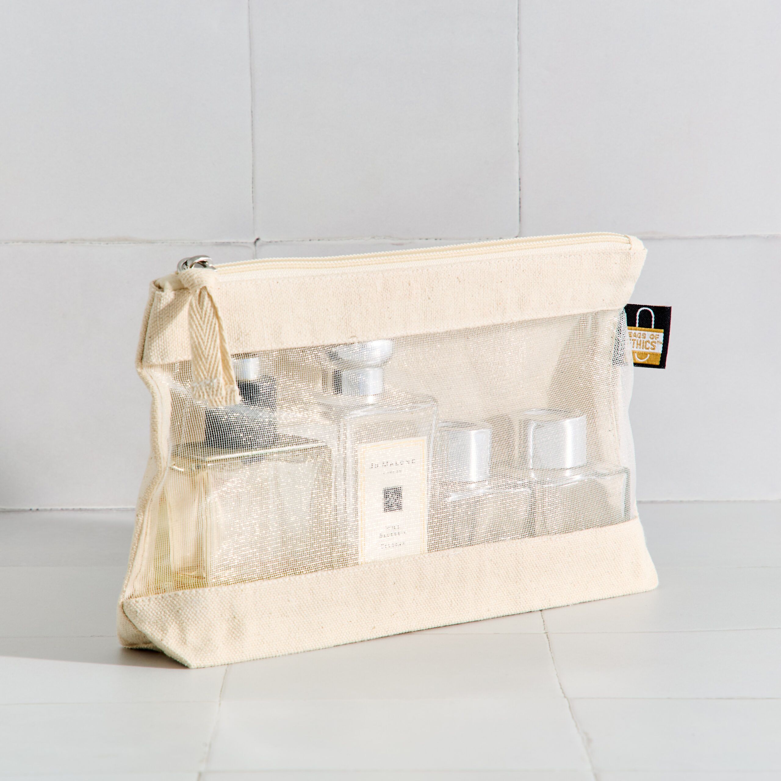 Canvas Pouch Bags with Mesh Window for Brands 1